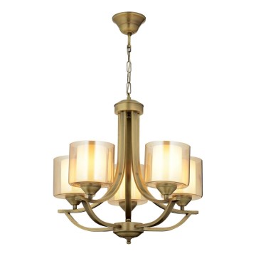 Lustre sur chaîne NOVARA 5xE27/40W/230V bronze