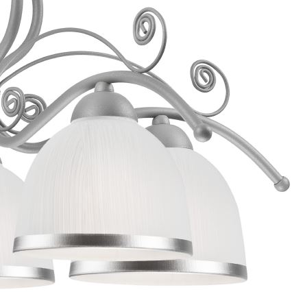 Lustre sur chaîne RETRO II 5xE27/60W/230V argenté