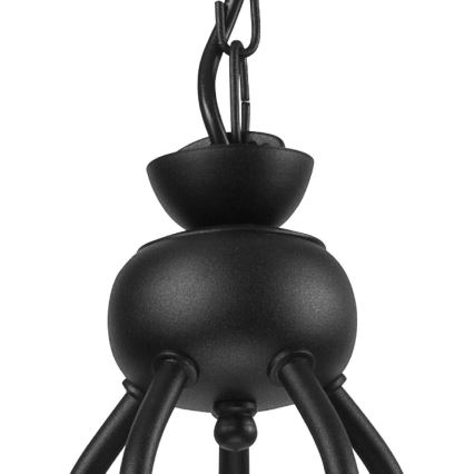 Lustre sur chaîne RETRO II 5xE27/60W/230V noir mat