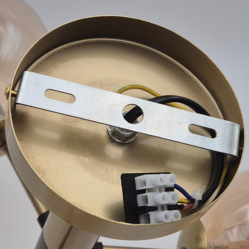 Lustre sur tige GEORGIA 3xG9/5W/230V doré/beige fumé