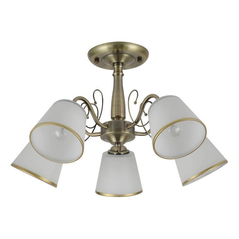 Lustre sur tige LOSANNA 5xE14/40W/230V laiton