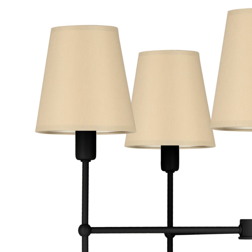 Lustre sur tige MADELA 5xE14/40W/230V beige/noir