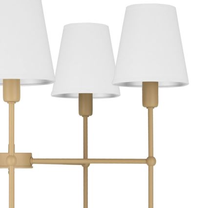 Lustre sur tige MADELA 5xE14/40W/230V blanc/beige
