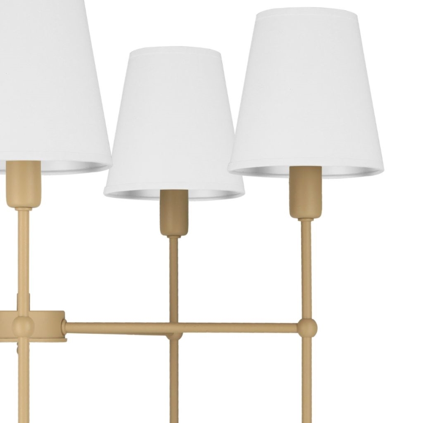 Lustre sur tige MADELA 5xE14/40W/230V blanc/beige