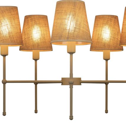 Lustre sur tige MADELA 5xE14/40W/230V jute/beige