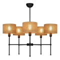 Lustre sur tige MADELA 5xE14/40W/230V jute/noir