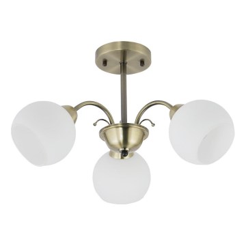 Lustre sur tige NESTOR 3xE27/40W/230V laiton
