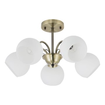 Lustre sur tige NESTOR 5xE27/40W/230V laiton