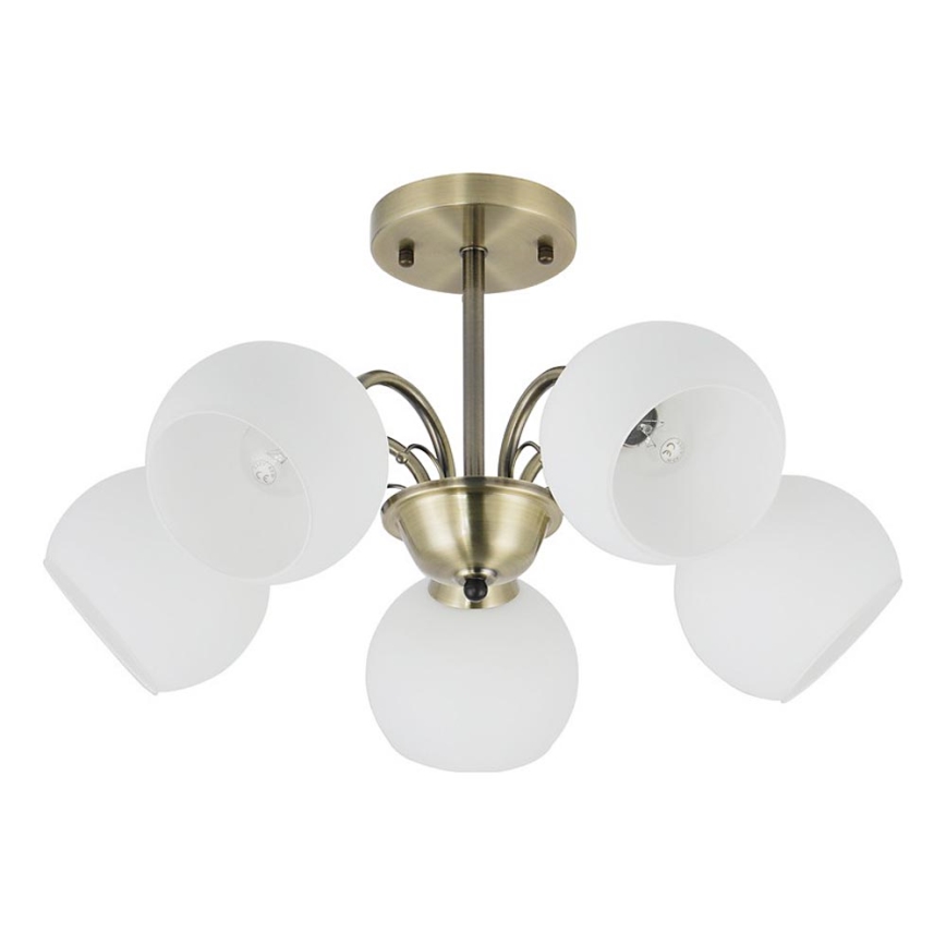 Lustre sur tige NESTOR 5xE27/40W/230V laiton