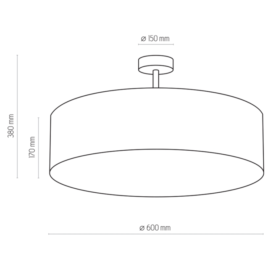 Lustre sur tige RONDO 4xE27/15W/230V d. 60 cm beige