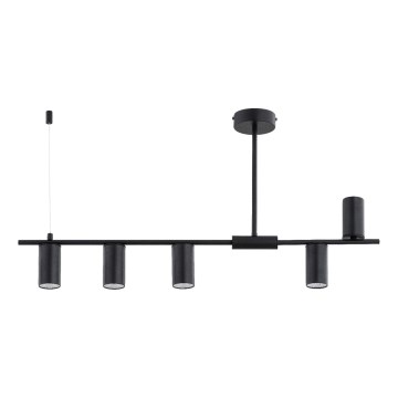 Lustre sur tige URANOS 5xGU10/10W/230V noir