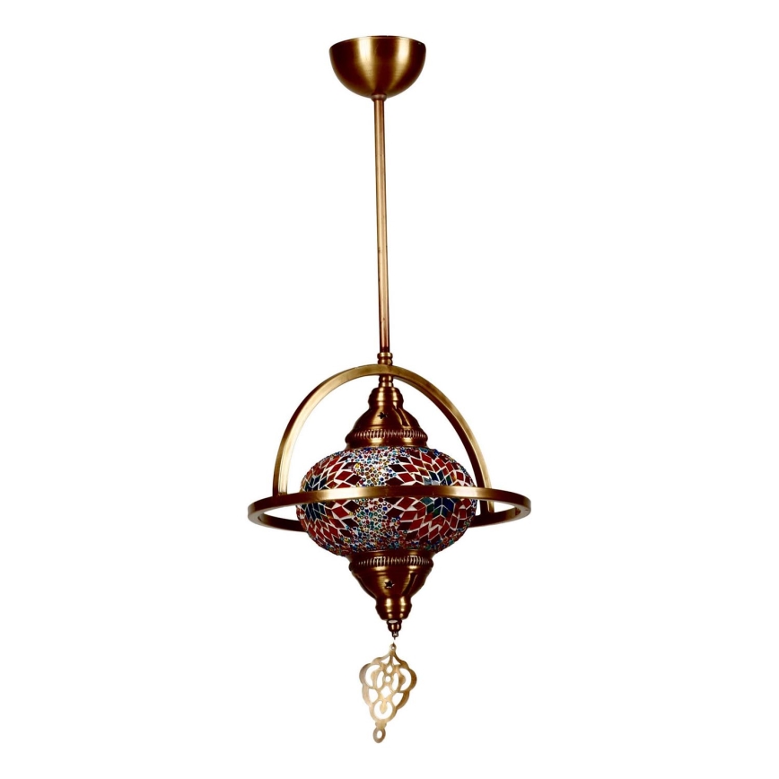 Lustre sur tige YENI 1xE27/40W/230V, finition bronze