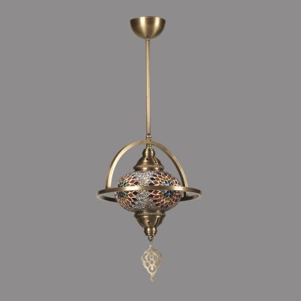 Lustre sur tige YENI 1xE27/40W/230V, finition bronze