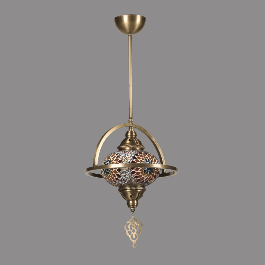 Lustre sur tige YENI 1xE27/40W/230V, finition bronze