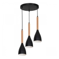 Lustre suspendu par câble MUZA 3xE27/60W/230V, rond