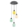 Lustre suspendu sur câble CACTUS LED/12W/230V 3000K vert/jaune/blanc