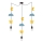 Lustre suspendu sur câble pour enfant TRIO 3xE27/20W/230V jaune/bleu