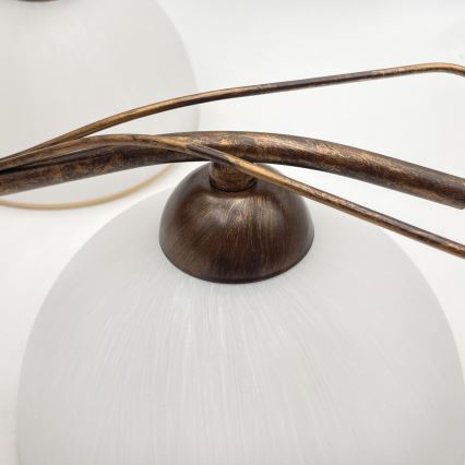 Lustre suspendu sur chaîne COBRA 5xE27/60W/230V bronze patiné