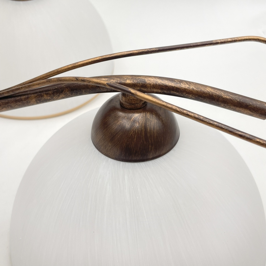 Lustre suspendu sur chaîne COBRA 5xE27/60W/230V bronze patiné