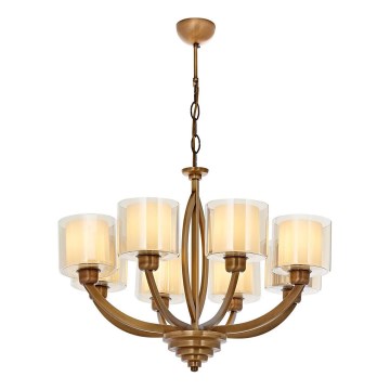 Lustre suspendu sur chaîne LAHORE 8xE27/40W/230V, finition bronze