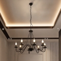 Lustre suspendu sur chaîne MALBO 8xE14/10W/230V noir