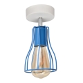 Lustre TUBE II 1xE27/15W/230V bleu