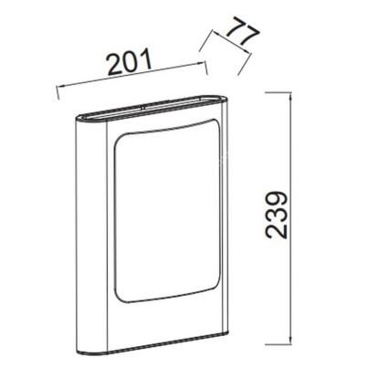 Luminaire d'extérieur avec détecteur FACE LED/13W/230V IP44