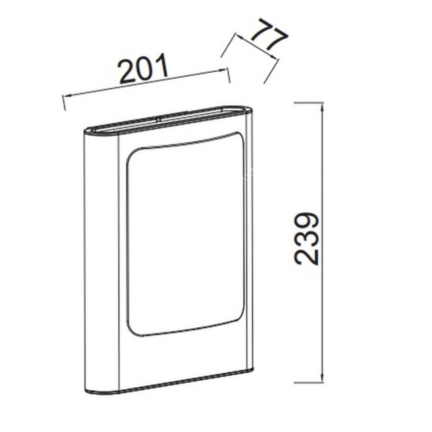 Luminaire d'extérieur avec détecteur FACE LED/13W/230V IP44