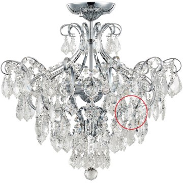 Luxera 33304 - Cristal de rechange pour lustre GRANADA 5 cm