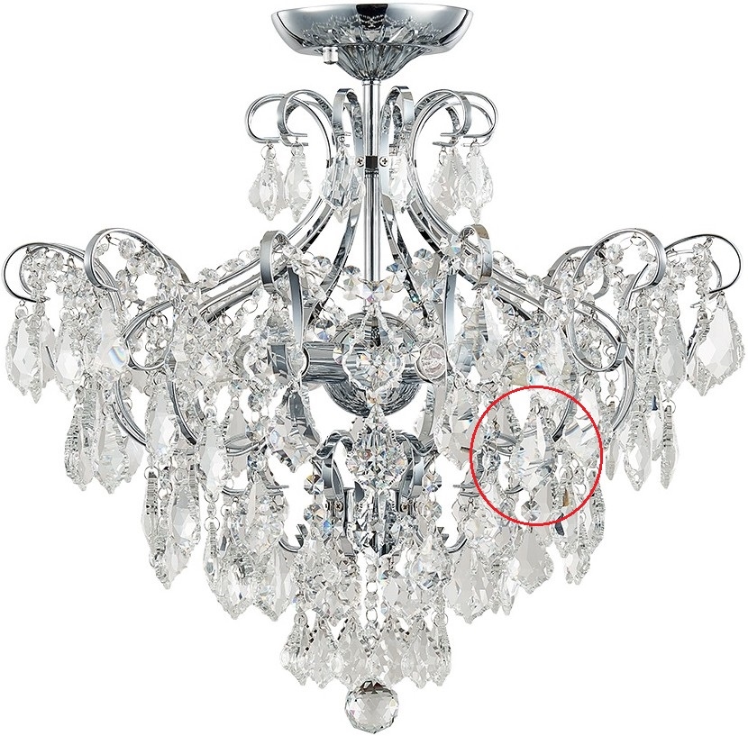 Luxera 33304 - Cristal de rechange pour lustre GRANADA 5 cm