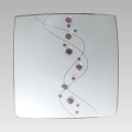 Luxera 45092 - Vervangend glas voor plafondlamp TAO PINK E27