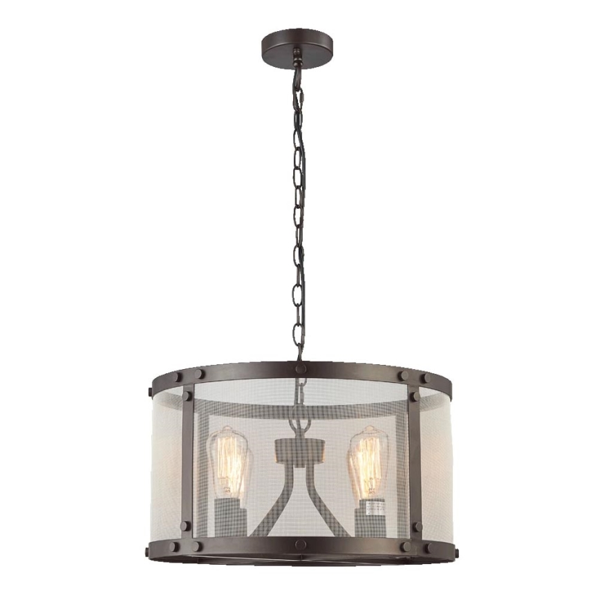 LUXERA 46071 - Lustre avec chaîne IOWA 4xE27/60W/230V