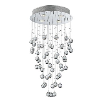 LUXERA 62411 - Lustre plafonnier en cristal NORR 4xGU10/50W/230V