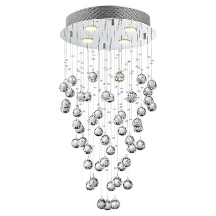 LUXERA 62411 - Lustre plafonnier en cristal NORR 4xGU10/50W/230V