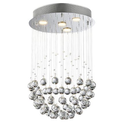 LUXERA 62413 - Lustre plafonnier en cristal XAVER 4xGU10/50W/230V