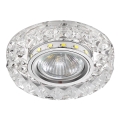 LUXERA 71074 - LED inbouwlamp CRYSTALS 1xGU10/50W/230V + LED/3W STRIPE