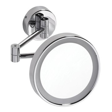 Make-upspiegel 22 x 20 cm, zilverkleurig