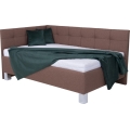 MARIA PETITE gestoffeerd bed 120x200 cm met matras en opbergruimte, bruin
