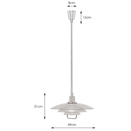 Markslöjd 102282 - Trekpendel hanglamp KIRKENES 1xE27/60W/230V