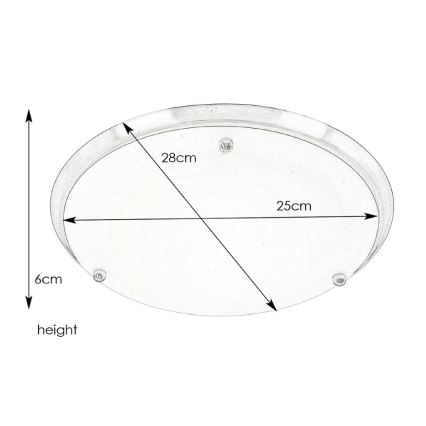 Markslöjd 102527 - Plafonnier de salle de bain ARE 1xE27/60W/230V IP44 chrome mat