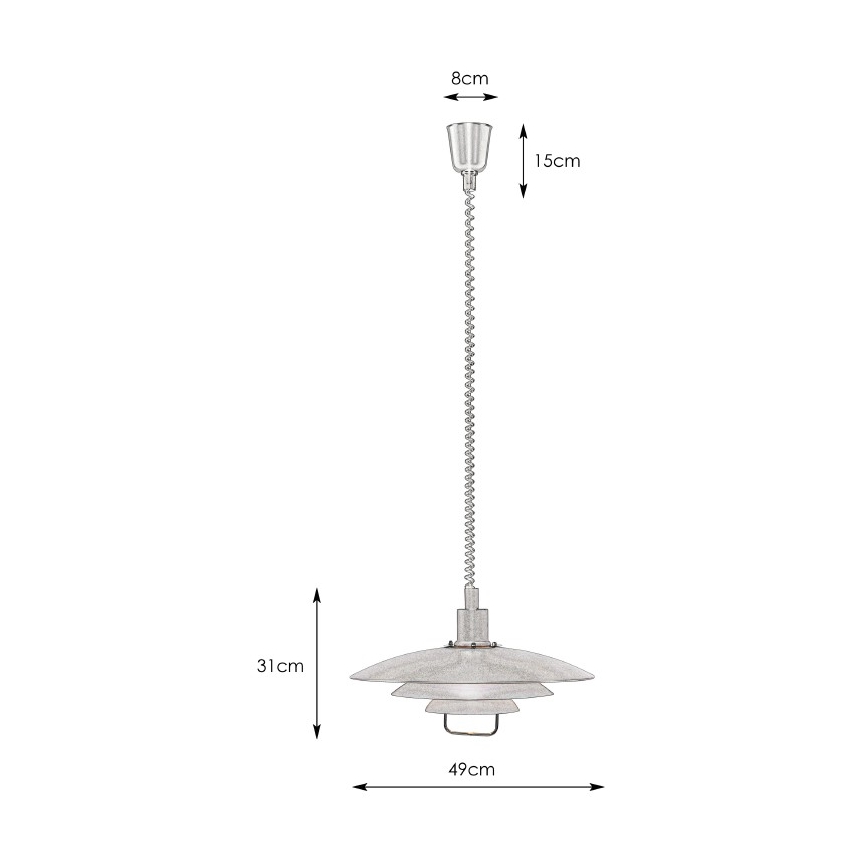 Markslöjd 104540 - Trekpendel hanglamp KIRKENES 1xE27/60W/230V