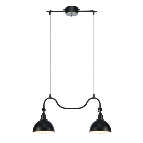 Markslöjd 104635 - Hanglamp aan koord EKELUND 2xE27/40W/230V zwart