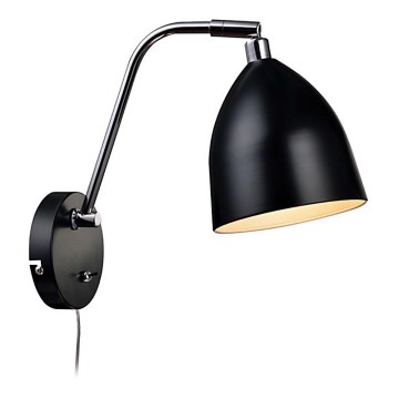 Markslöjd 105027 - Wandlamp HAMINA 1xE27/40W/230V zwart