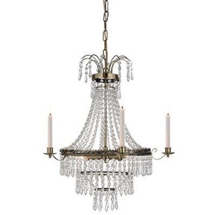 Markslöjd 105157 - Suspension filaire en cristal MARIELUND 3xE14/40W/230V laiton