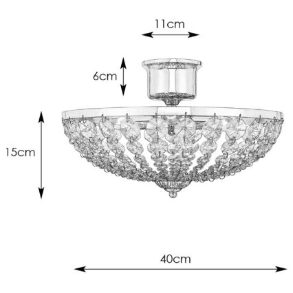 Markslöjd 105316 - Plafondlamp GRÄNSÖ 3xE14/40W/230V