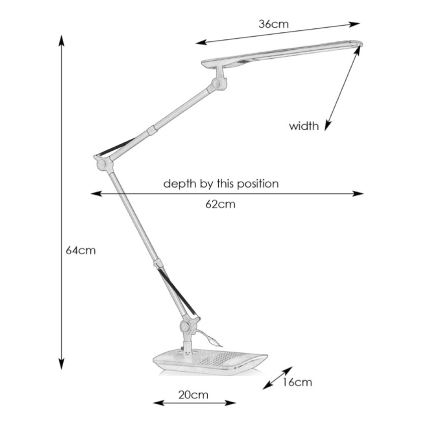 Markslöjd 105683 - Lampe de table LED STUDY LED/5W/230V