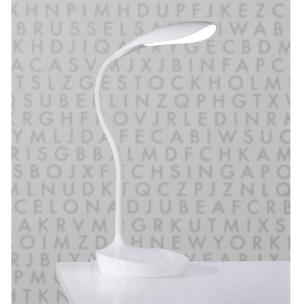 Markslöjd 106093 - Lampe de table LED dimmable avec USB SWAN LED/4,6W/230V