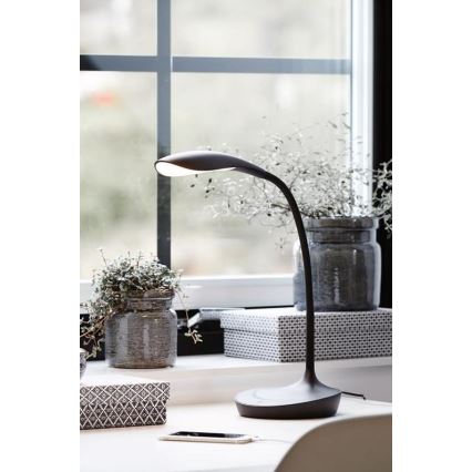 Markslöjd 106094 - Lampe de table LED dimmable avec USB SWAN LED/4,6W/230V