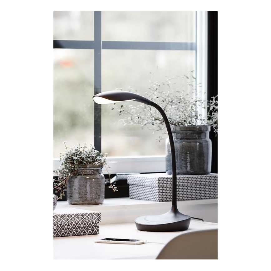 Markslöjd 106094 - LED Tafellamp dimbaar met USB SWAN LED/4,6W/230V