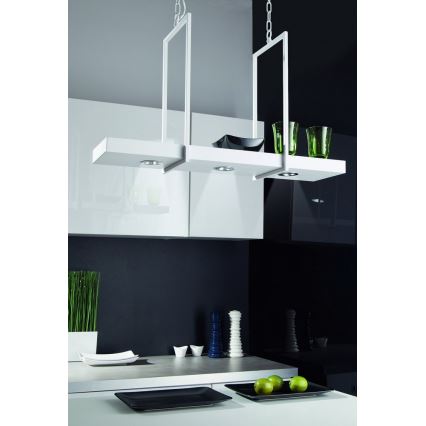 Markslöjd 106124 - LED Hanglamp aan ketting dimbaar TRAY 3xLED/3W/230V wit